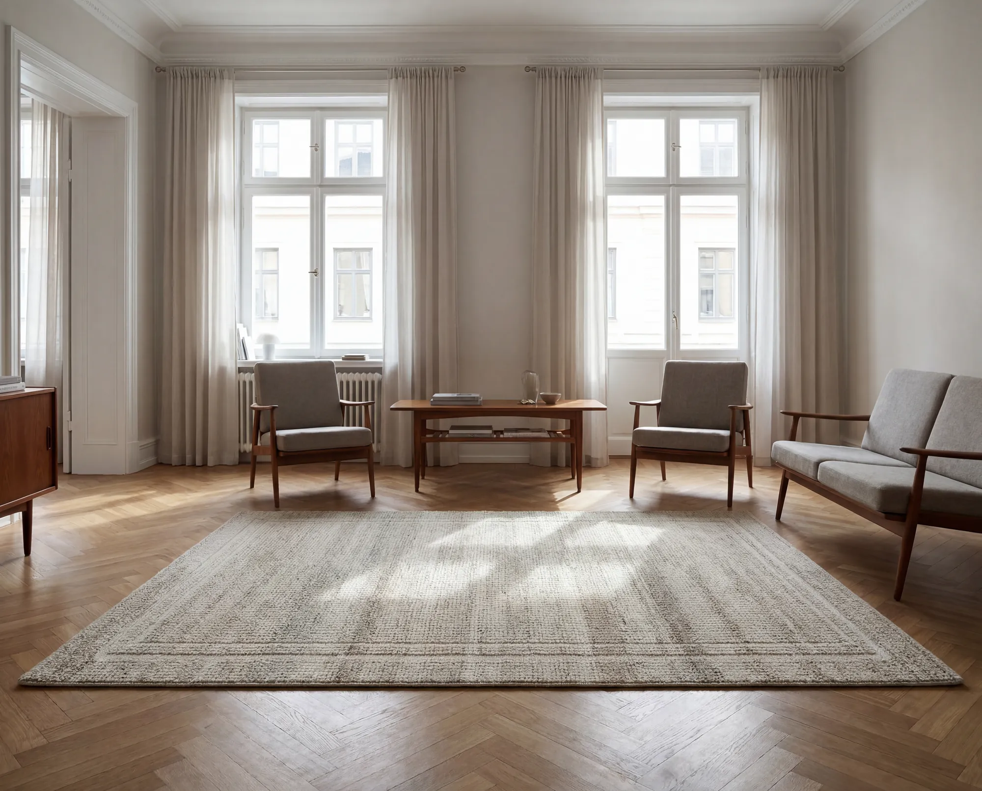 Marble, a hand-woven wool rug by Exellica Home